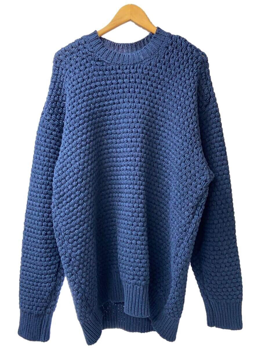 【中古】nanamica◆Popcorn Sweater/編み物・スウェーター(朦々たる)/M/ポリエステル/NVY/SUHS405【メンズウェア】