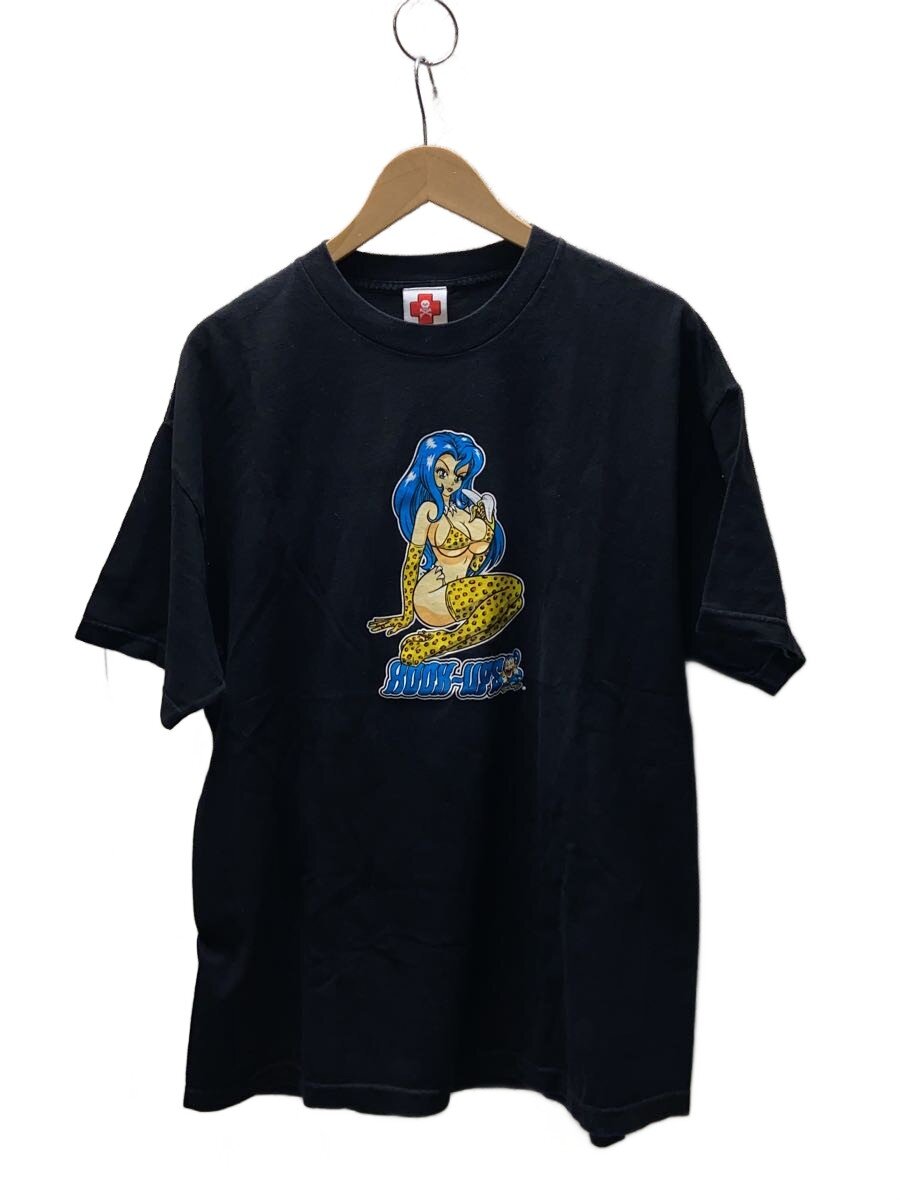【中古】HOOK-UPS/90s/usa製/フックアップス/プルオーバー/XL/綿織物/BLK/刷り上げる【メンズウェア】