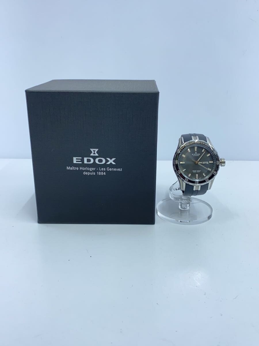 【中古】EDOX◆自動小銃巻ウォッチ/アナログ/--/BLK/BLK/88002【服飾雑貨他】