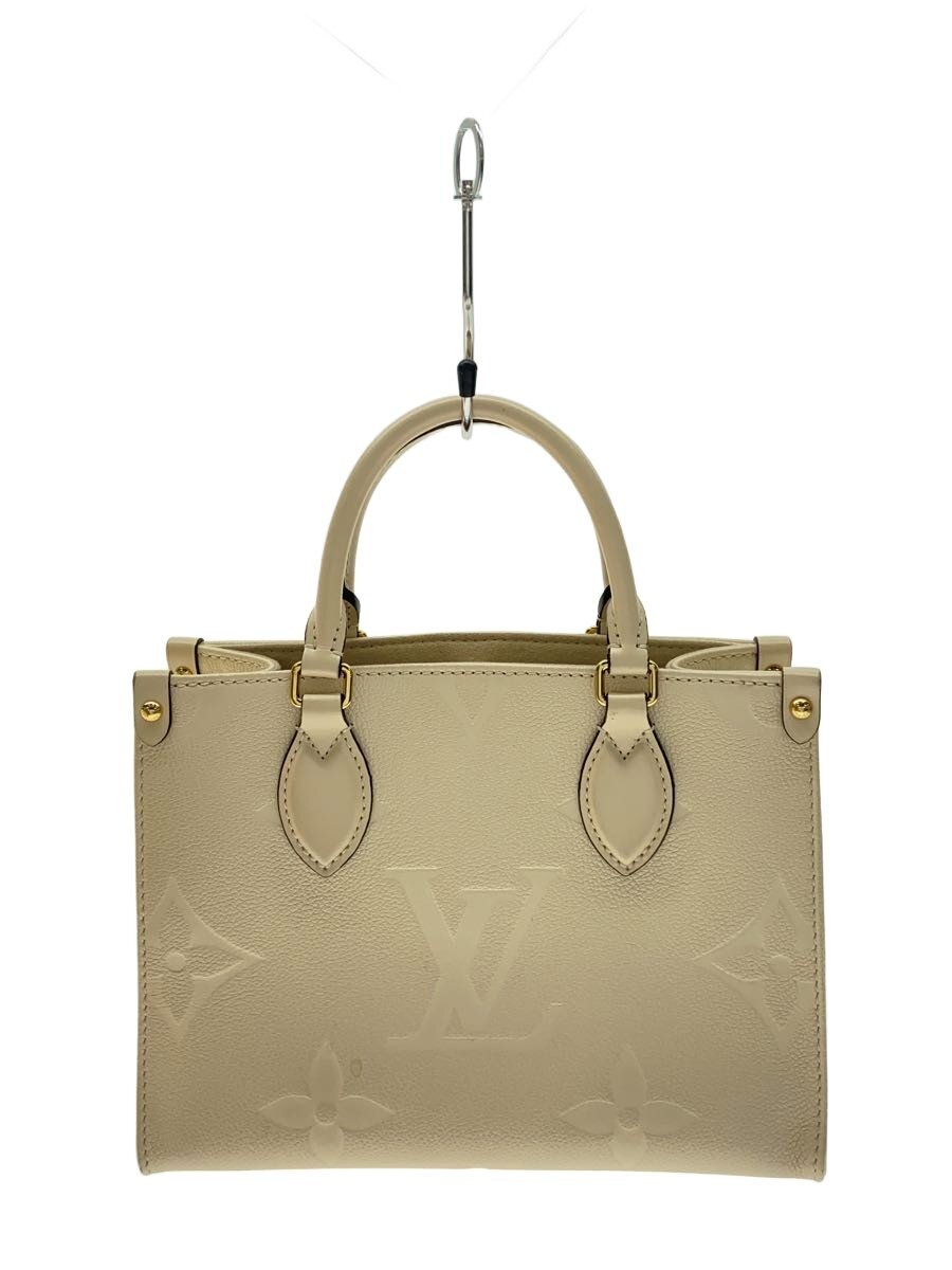 【中古】LOUIS VUITTON◆オンザゴーPM_モノグラム・アンプラント/レザー/クリーム【バッグ】｜2ｎｄ STREET 店