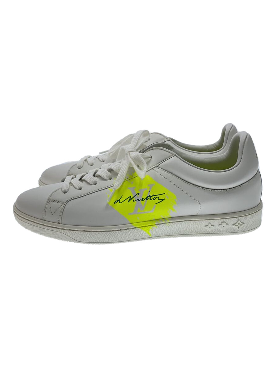 【中古】LOUIS VUITTON◆ローカットスニーカー/UK6.5/WHT/なめし革/ルクセンブルグライン//【シューズ】