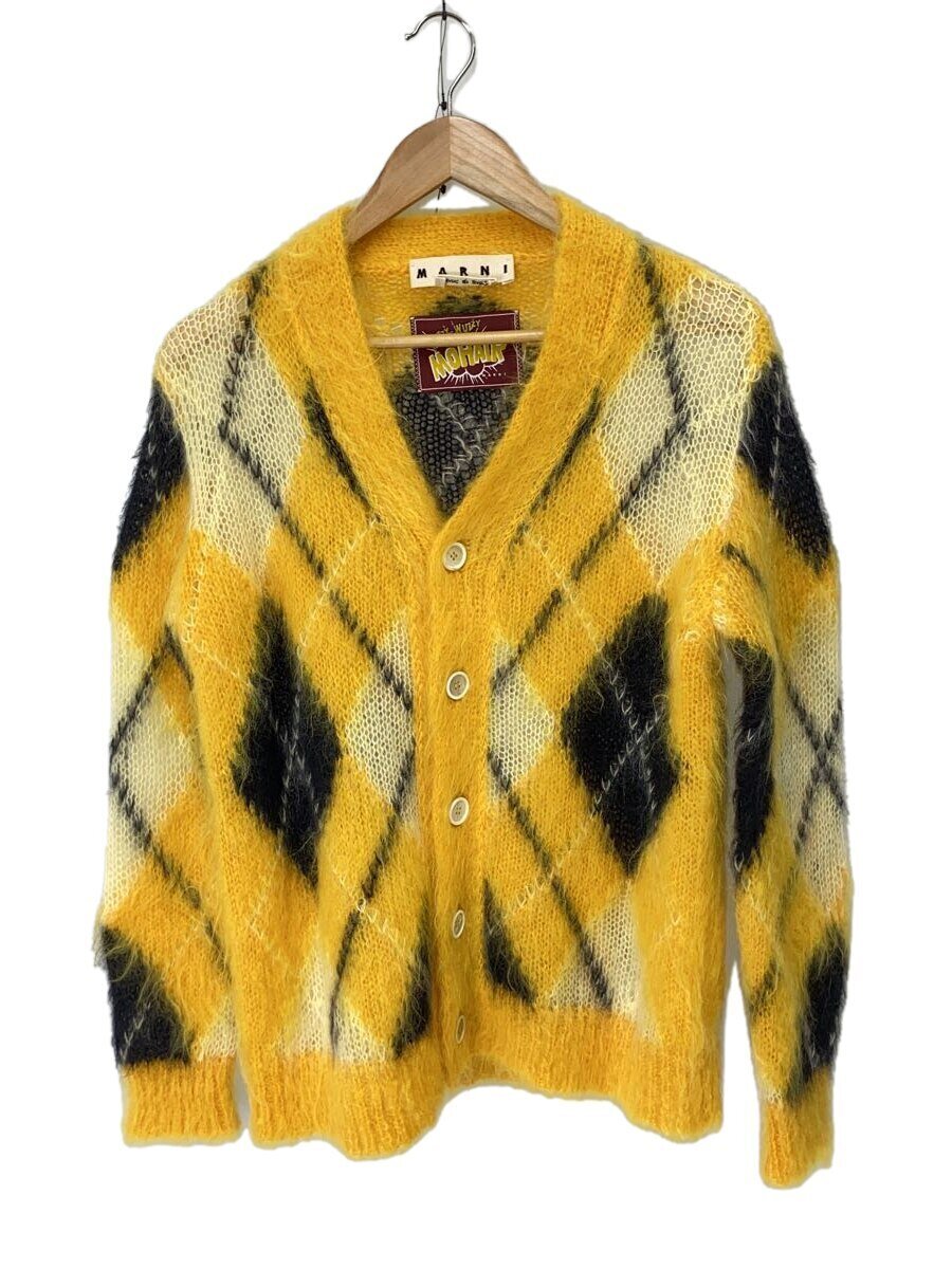 【中古】MARNI◆ジレー(朦々たる)/42/モヘヤ/黄色【メンズウェア】