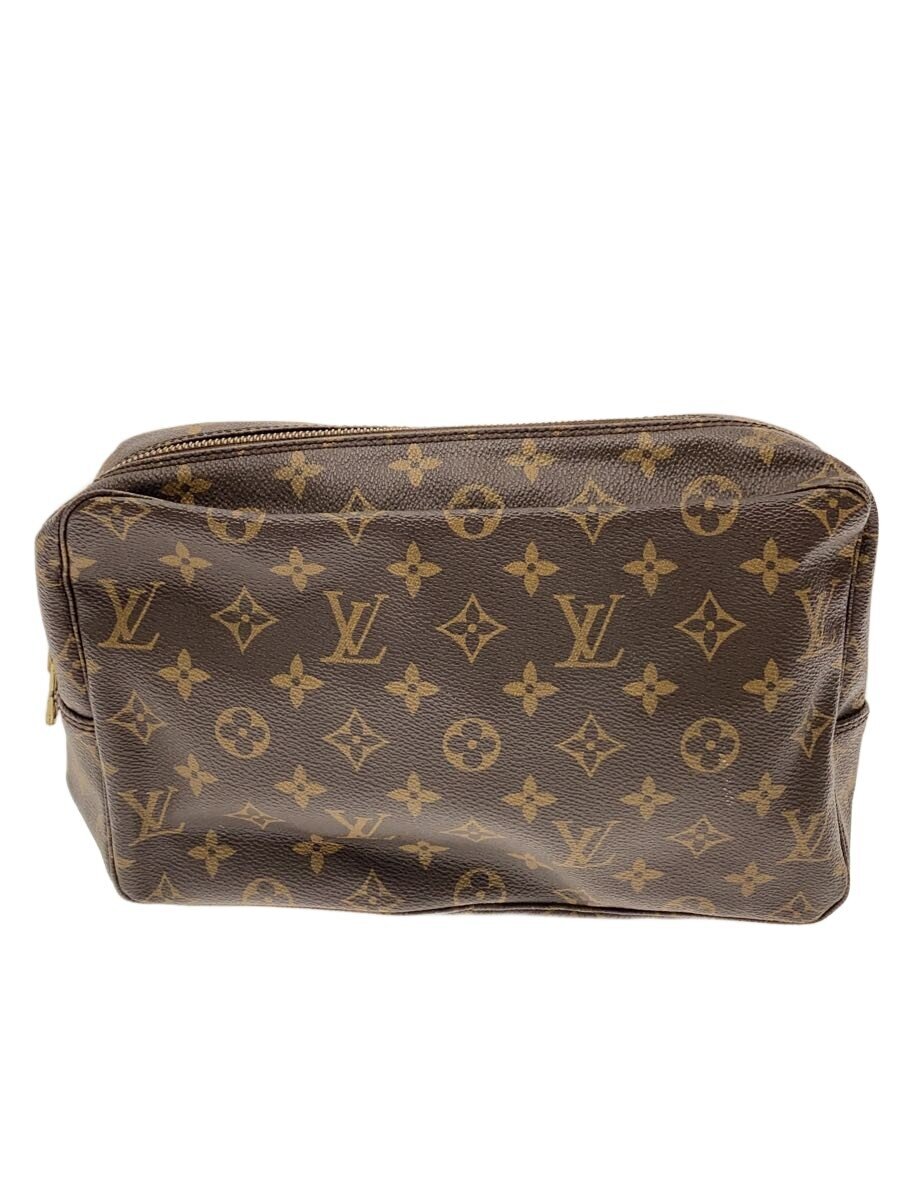 【中古】LOUIS VUITTON◆トゥルース・トワレット28_モノグラム・帆布/PVC/BRW【御徒面子】