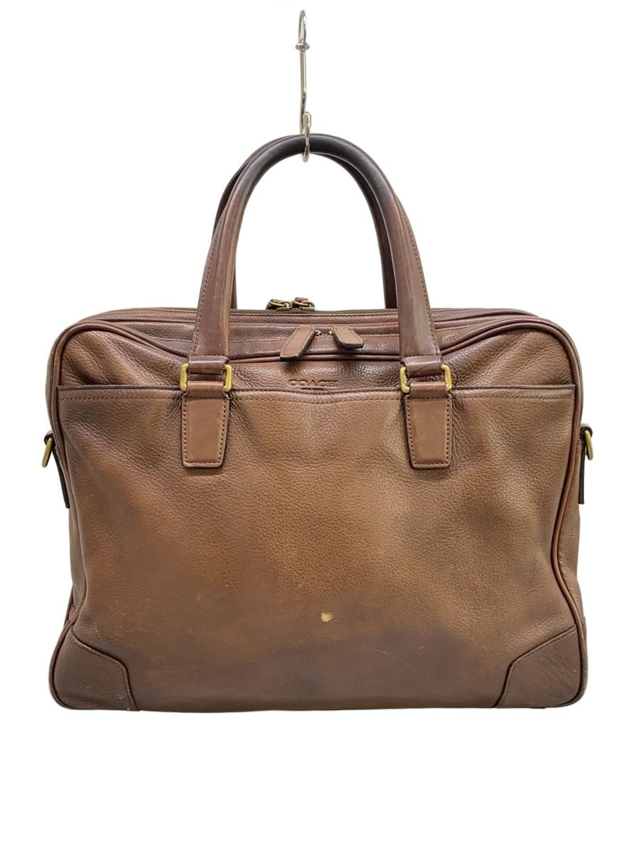 【中古】COACH◆ブリーフ入れもの/なめし革/70478【御徒面子】