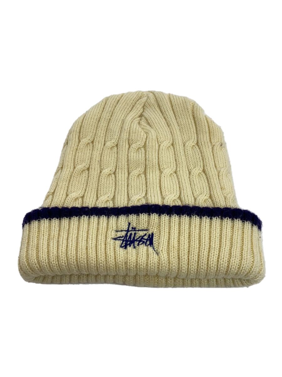 【中古】STUSSY◆ニットキャップ/--/ウール/CRM/メンズ【服飾雑貨他】｜2ｎｄ STREET 店