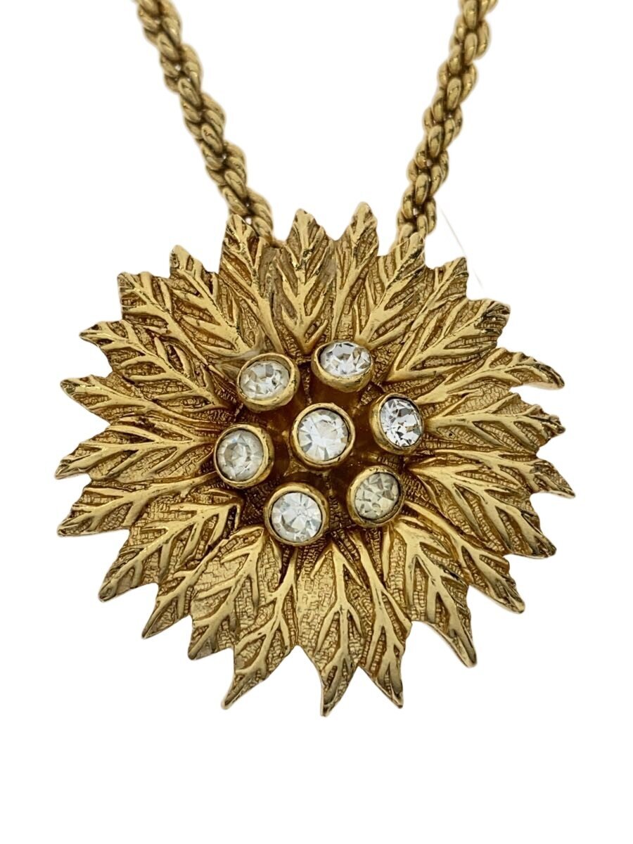 【中古】Christian Dior◆御花石ころ/お日さま主題/首飾り/--/生産ライン石ころ/GLD/いの一番有/レディース【服飾雑貨他】