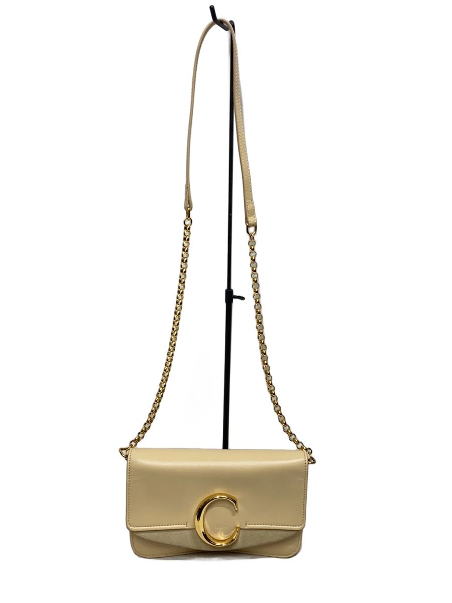 【中古】Chloe◆チェーン店ショルダーバッグ/--/BEG/無地/03194565【御徒面子】