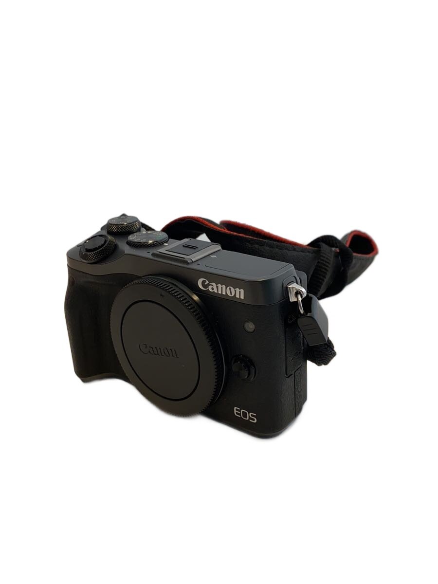 【中古】CANON◆EOS M6 ダブルズームキット 黒いこと/一眼レフデジタルカメラ【写真機】