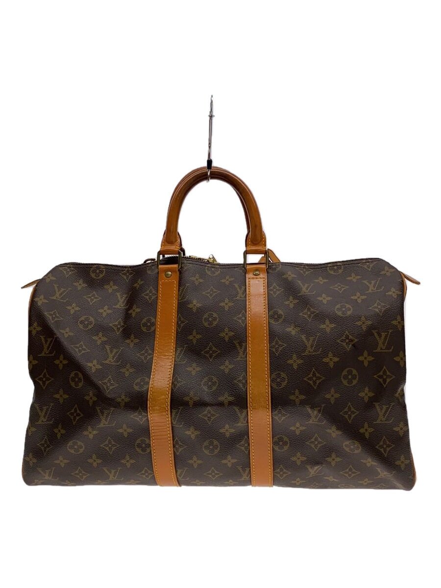 【中古】LOUIS VUITTON◆キーポル45_モノグラム・帆布_BRW/PVC/BRW【御徒面子】