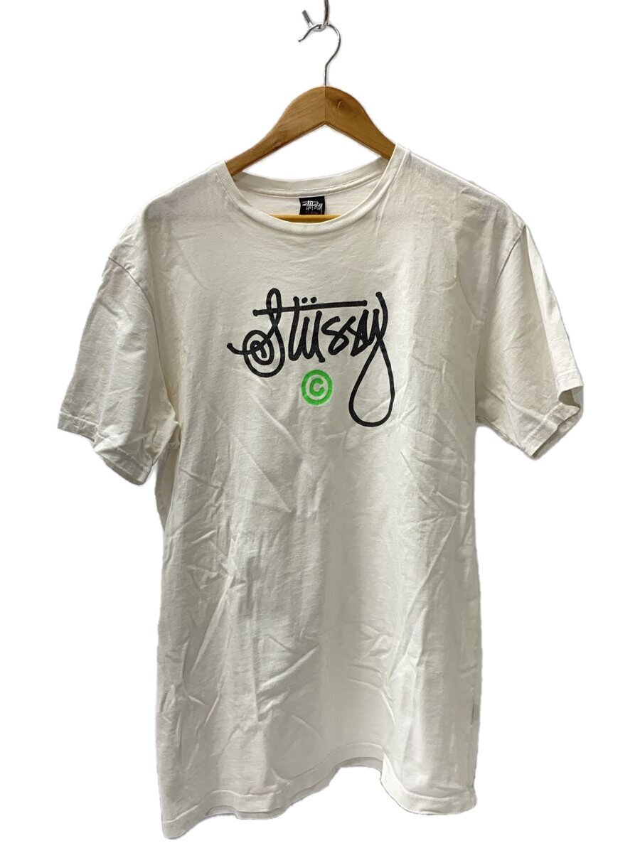 【中古】STUSSY◆ロゴタイプ/プルオーバー/XL/綿織物/WHT/白いこと/刷り上げる【メンズウェア】