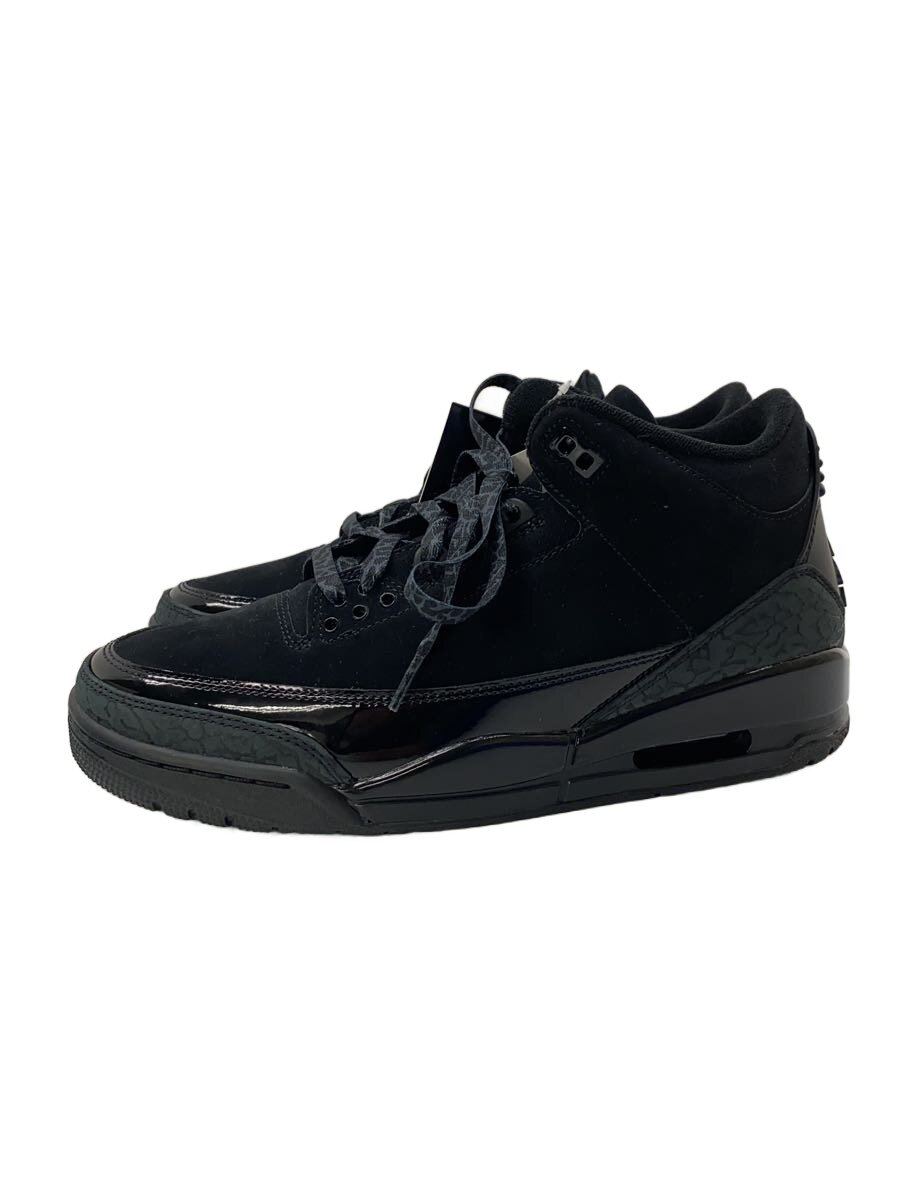 【中古】NIKE◆AIR JORDAN 3_エアジョーダン 3/26.5珊/BLK【シューズ】