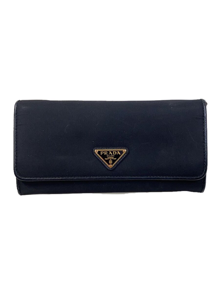 【中古】PRADA◆長銭入れ/--/BLK/無地/レディース【服飾雑貨他】