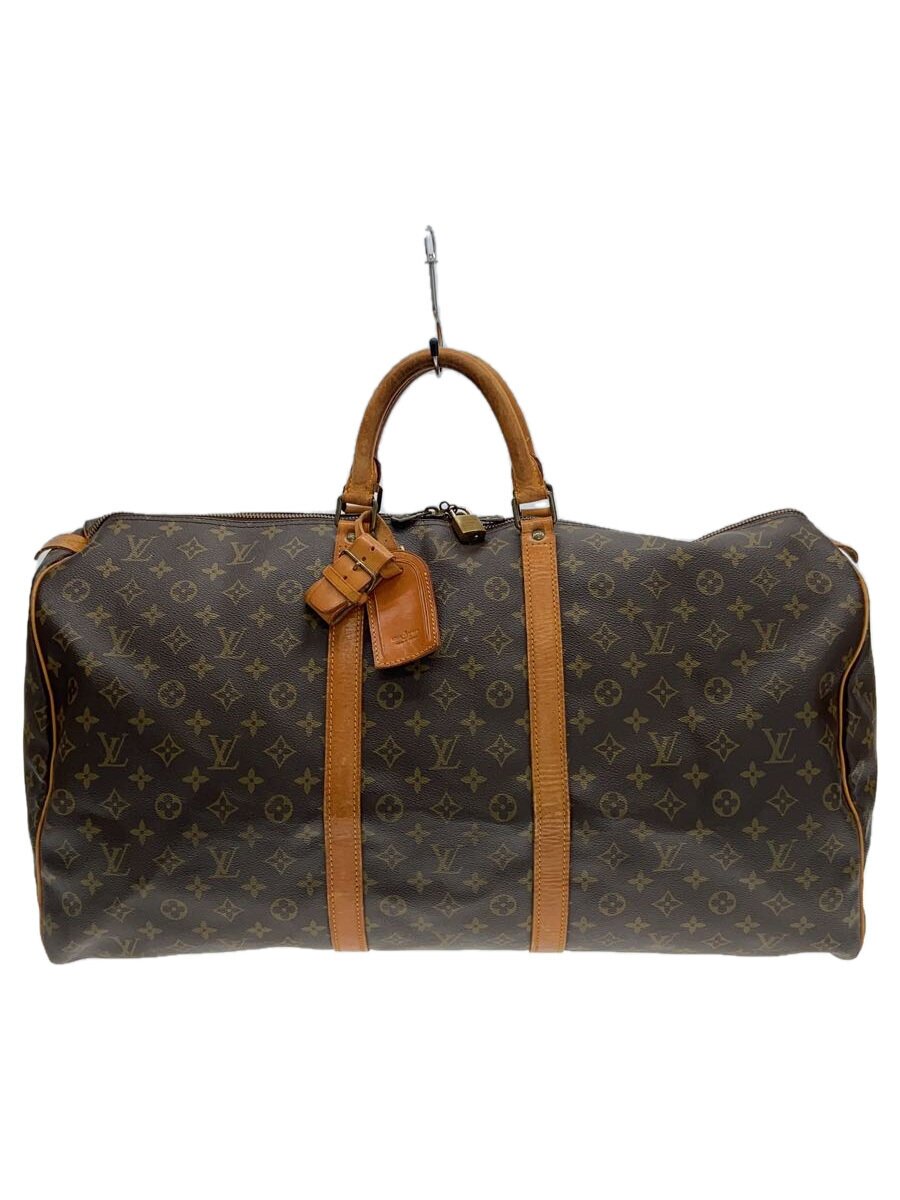 【中古】LOUIS VUITTON◆キーポル60_モノグラム・帆布_BRW/PVC/BRW【御徒面子】