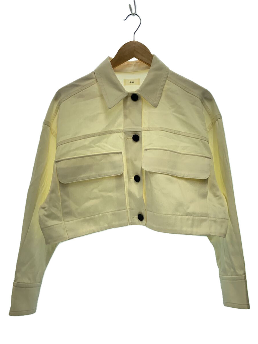 【中古】IENA◆25SS/ソフトツイルブルゾン/FREE/綿織物/WHT//【レディース御召しもの】