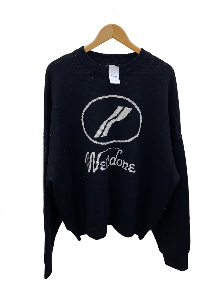 【中古】WE11DONE◆ニット・セーター(厚手)/L/アクリル/ブラック/WD-KO8-20-507-U【メンズウェア】｜2ｎｄ STREET 店
