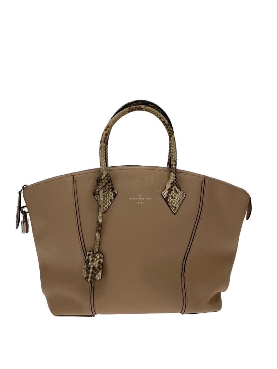 【中古】LOUIS VUITTON◆鍵を掛けるイットMM_トリヨン_パイソンハンドル/なめし革/PNK【御徒面子】