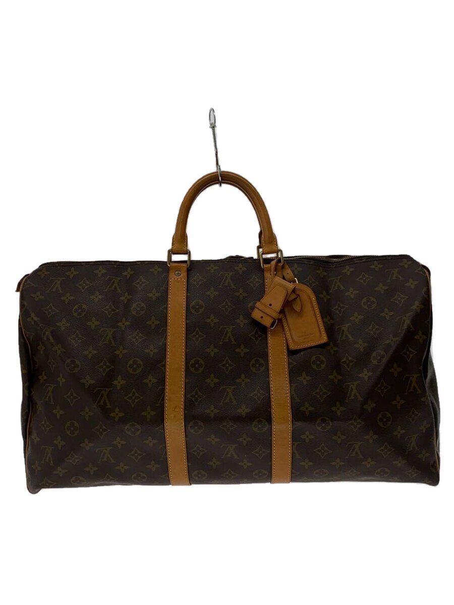 【中古】LOUIS VUITTON◆キーポル55_モノグラム・帆布_BRW/PVC/BRW/当てはめる感、汚れた状態有【御徒面子】