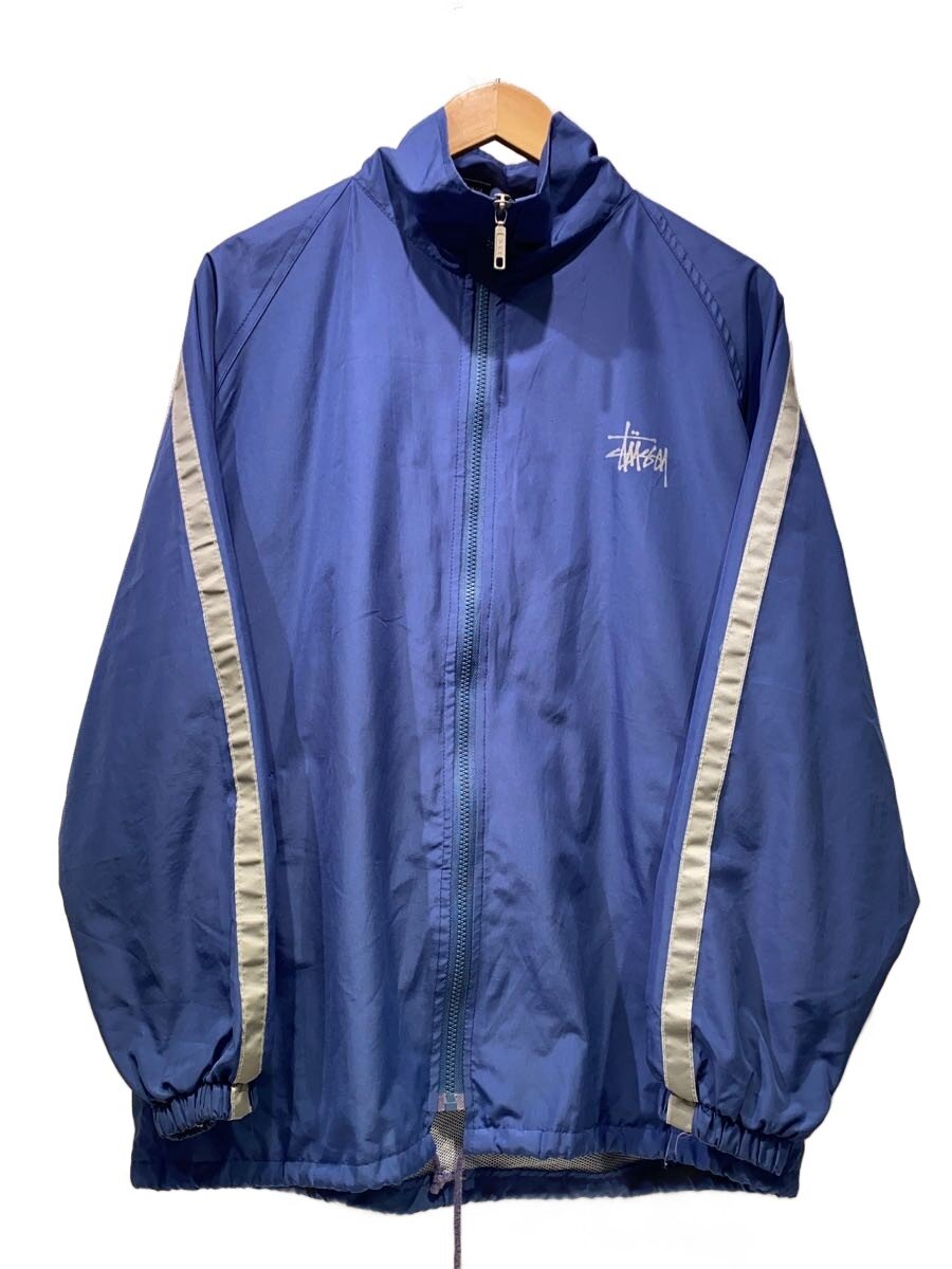 【中古】STUSSY◆90s/上衣/--/ナイロン/BLU【メンズウェア】