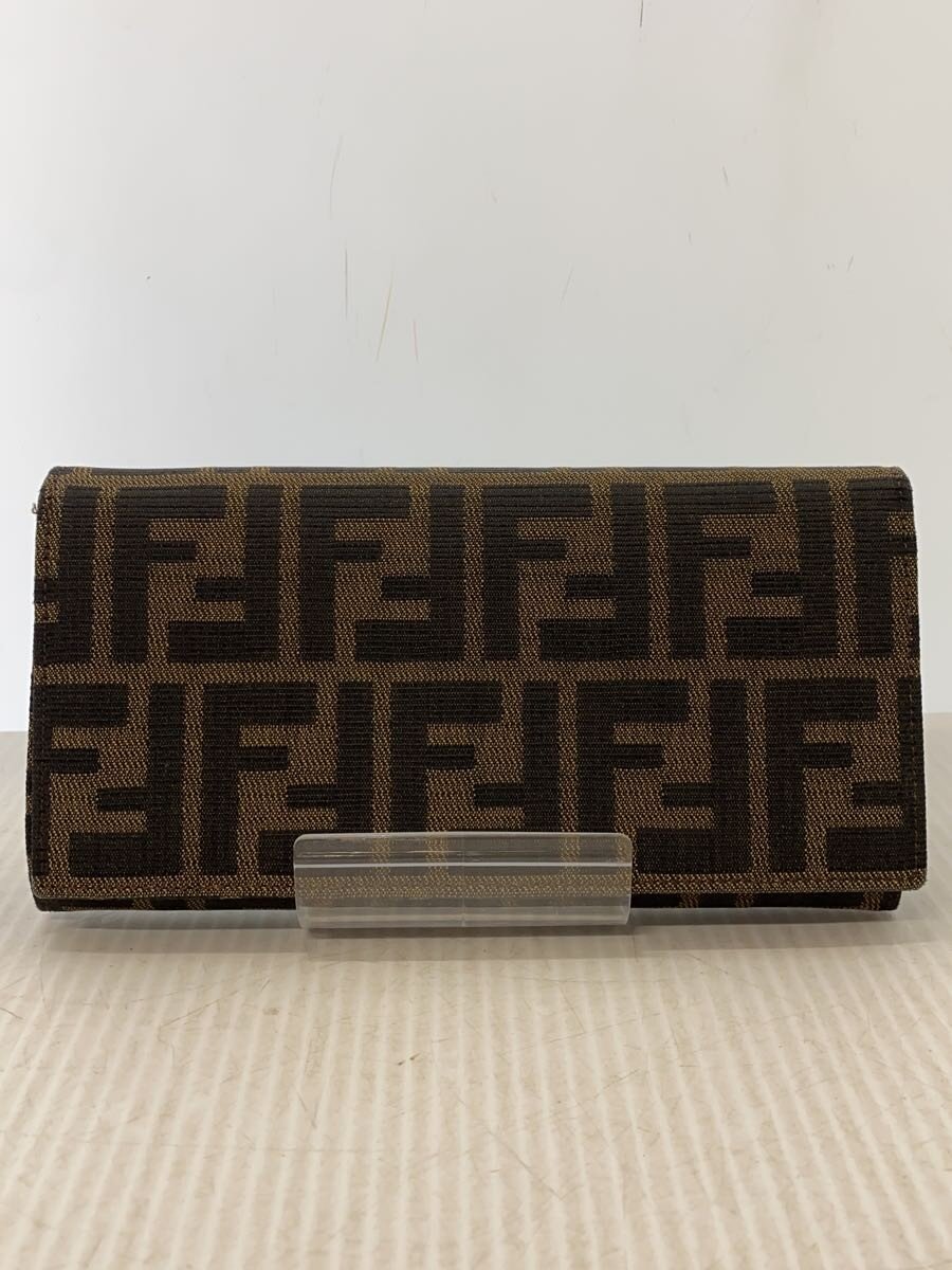 【中古】FENDI◆長札入れ/--/BRW/総柄/レディース【服飾雑貨他】