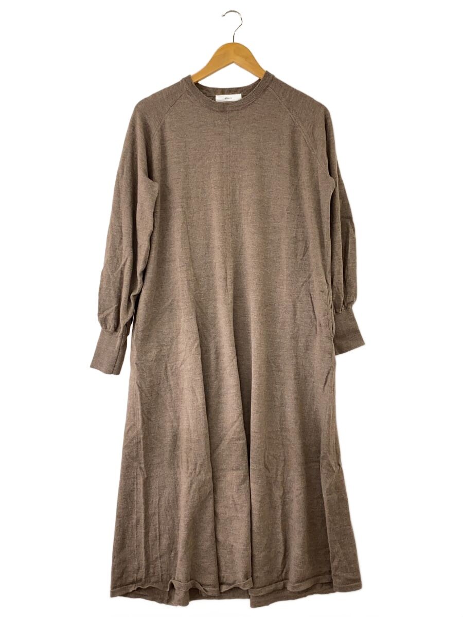 【中古】ebure◆長袖衣裳/38/羊毛/BRW【レディース御召しもの】