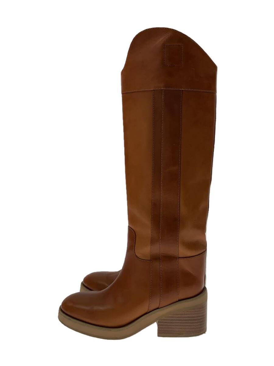 【中古】JIMMY CHOO◆ロングブーツ/36.5/CML/なめし革【シューズ】
