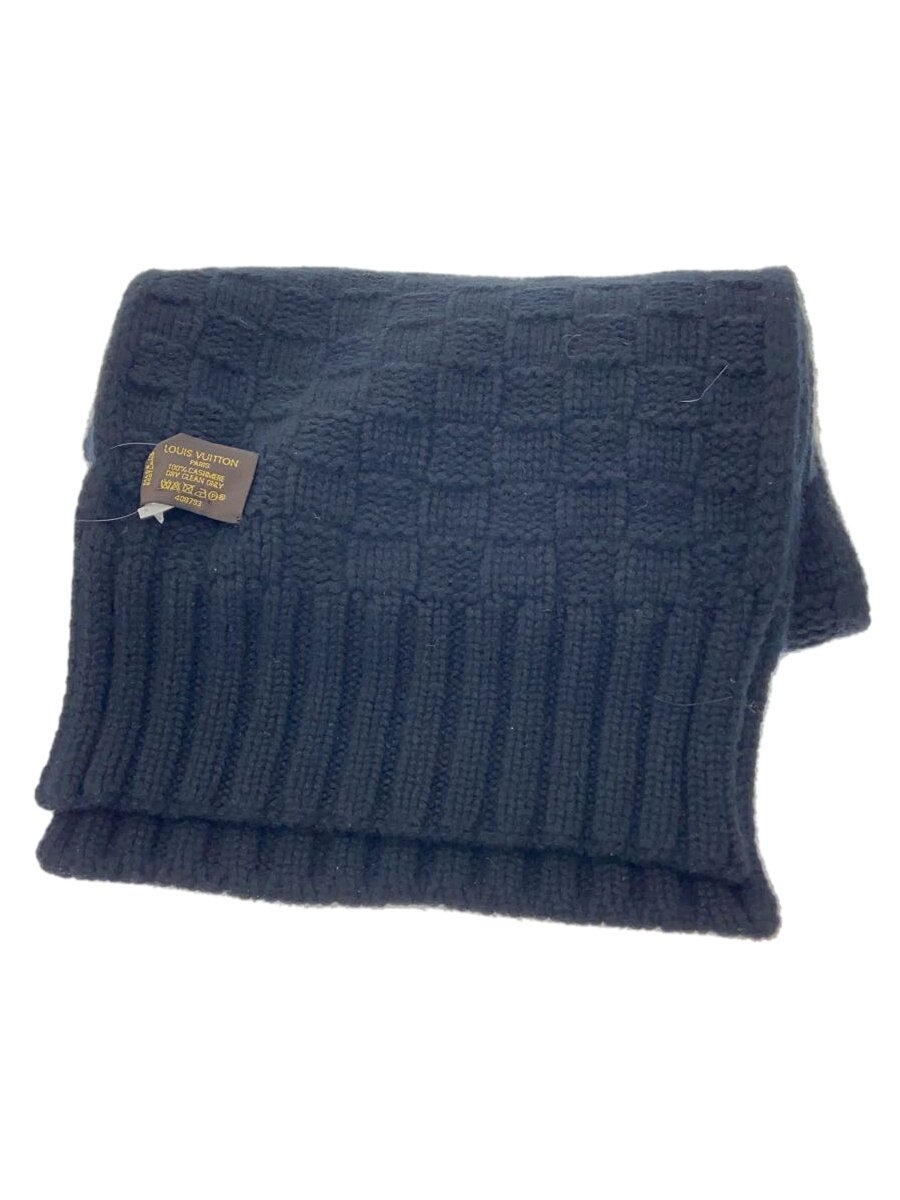 【中古】LOUIS VUITTON◆袈裟/カシミヤ/BLK/無地/メンズ【服飾雑貨他】