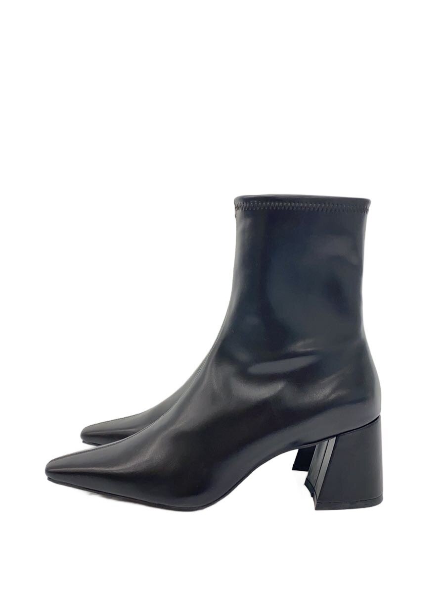 【中古】FRAY I.D◆セミスクエアトゥストレッチブーツ/38/BLK/フェイクレザー/FWGS245312//【シューズ】