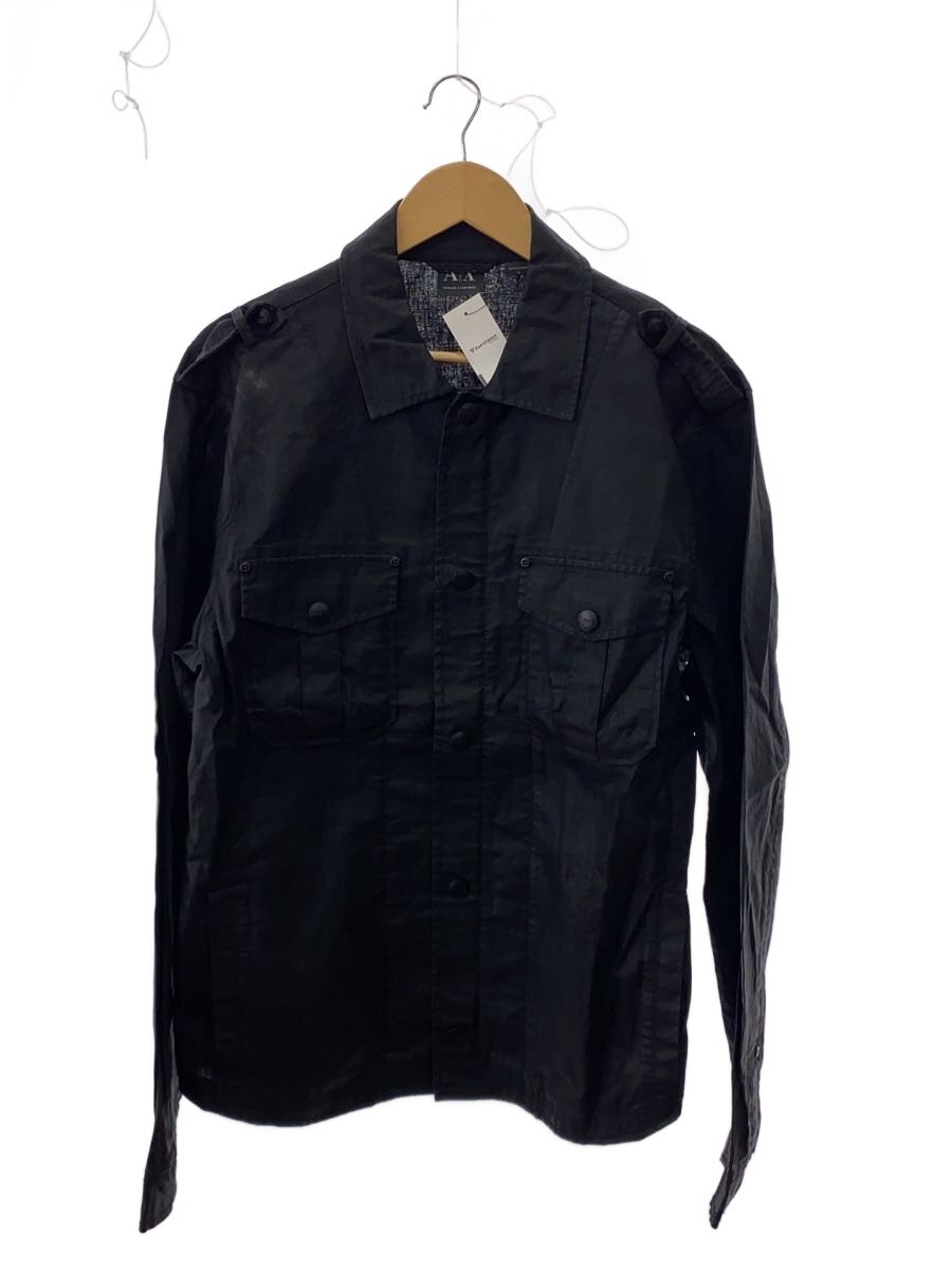 【中古】ARMANI EXCHANGE◆Gジャン/L/リネン/BLK/無地【メンズウェア】|2nd STREET 店