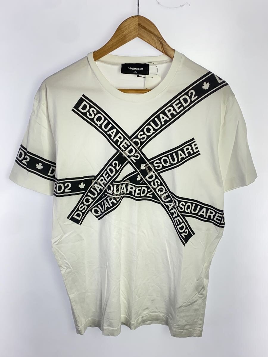 【中古】DSQUARED2◆プルオーバー/XXL/綿織物/WHT【メンズウェア】