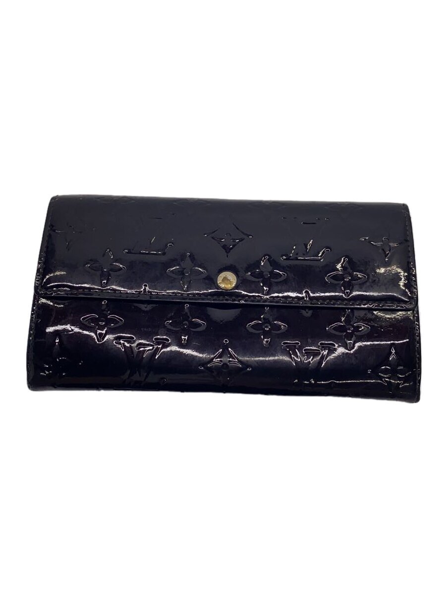 【中古】LOUIS VUITTON◆ポルト・フォイユ・サラ_モノグラム・ヴェルニ_BRD/エナメル/BRD/レディース【服飾雑貨他】