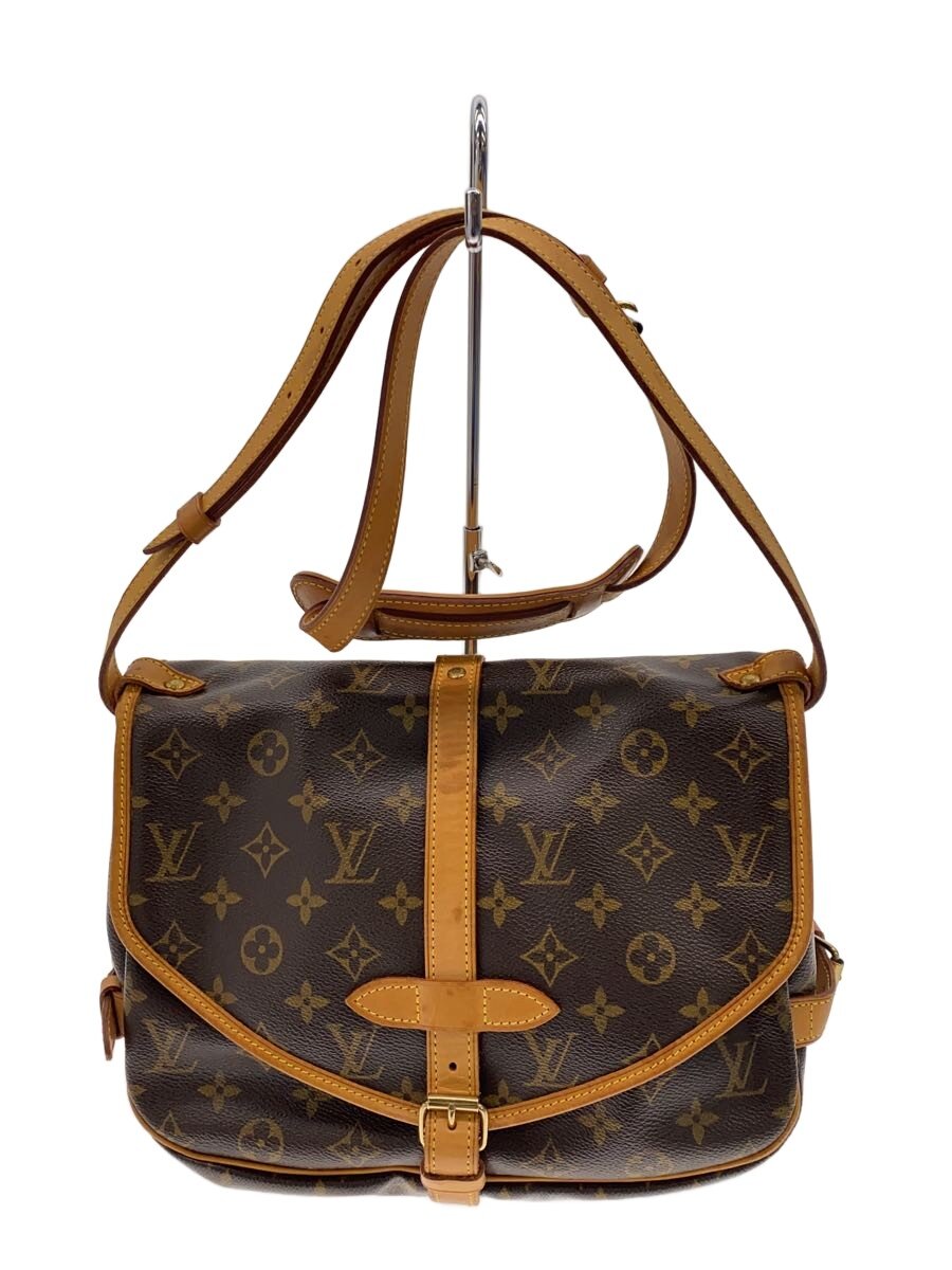 【中古】LOUIS VUITTON◆1)ソミュール30_モノグラム・キャンバス/PVC/BRW【バッグ】|2nd STREET 店