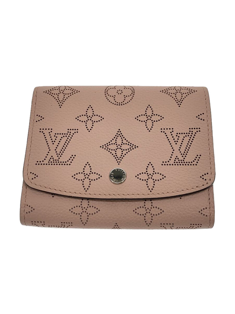 【中古】LOUIS VUITTON◆ポルト・フォイユ・イリスコンパクト_マヒナ/なめし革/PNK/レディース/M62541//【服飾雑貨他】