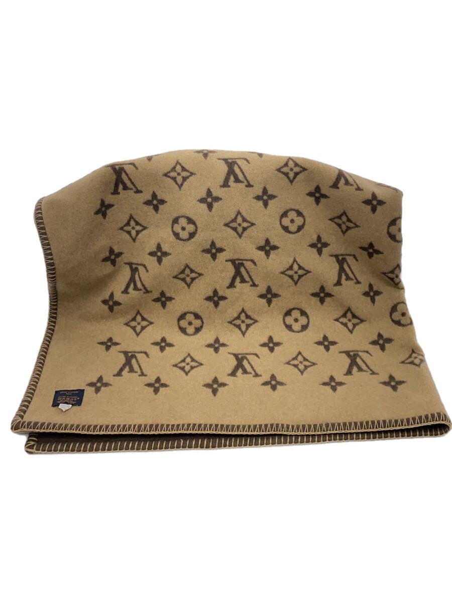 【中古】LOUIS VUITTON◆えり巻き/羊毛/赤銅色/レディース/M70430/エシャルプストーム_モノグラム/カシミヤ混【服飾雑貨他】