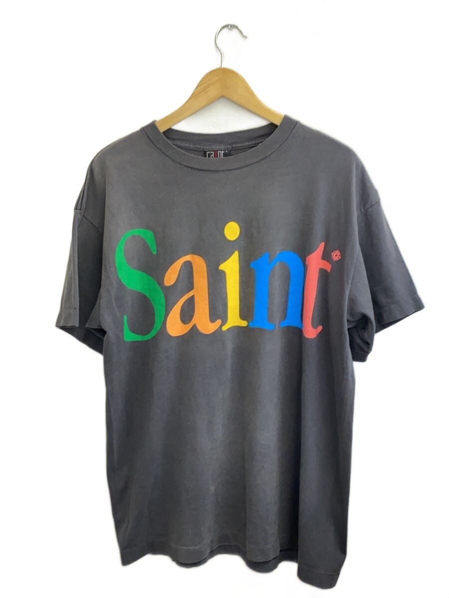【中古】SAINT MICHAEL◆24SS COLORFUL SAINT S/S TEE/プルオーバー/L/綿織物/BLK/SM-YS8-0000-001//【メンズウェア】