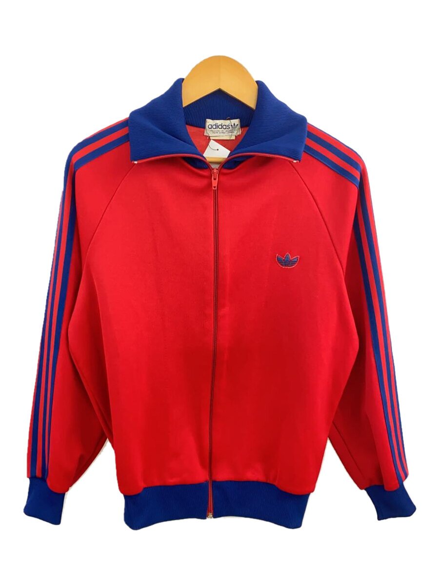 【中古】adidas◆プルオーバー/4/ポリエステル/RED/ADS-4F【メンズウェア】