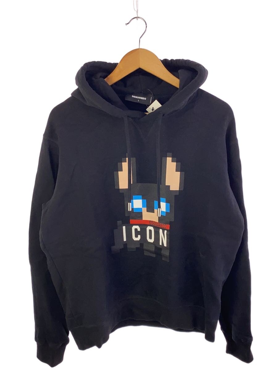 【中古】DSQUARED2◆ICON COOL HOODIE/DOG/犬/L/コットン/BLK/S79GU0105 S25516【メンズウェア】｜2ｎｄ STREET 店 10,622円