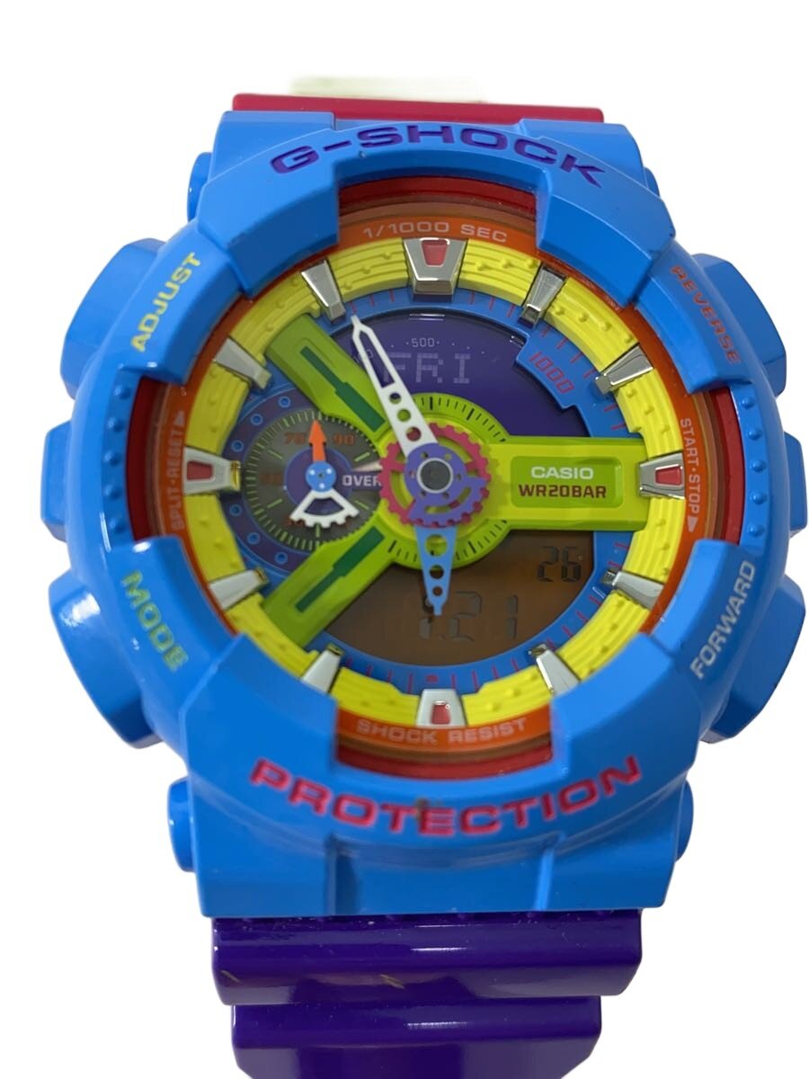 【中古】CASIO◆石英ウオッチ・G-SHOCK/デジアナ/マルチ色つや/ウレタン【服飾雑貨他】