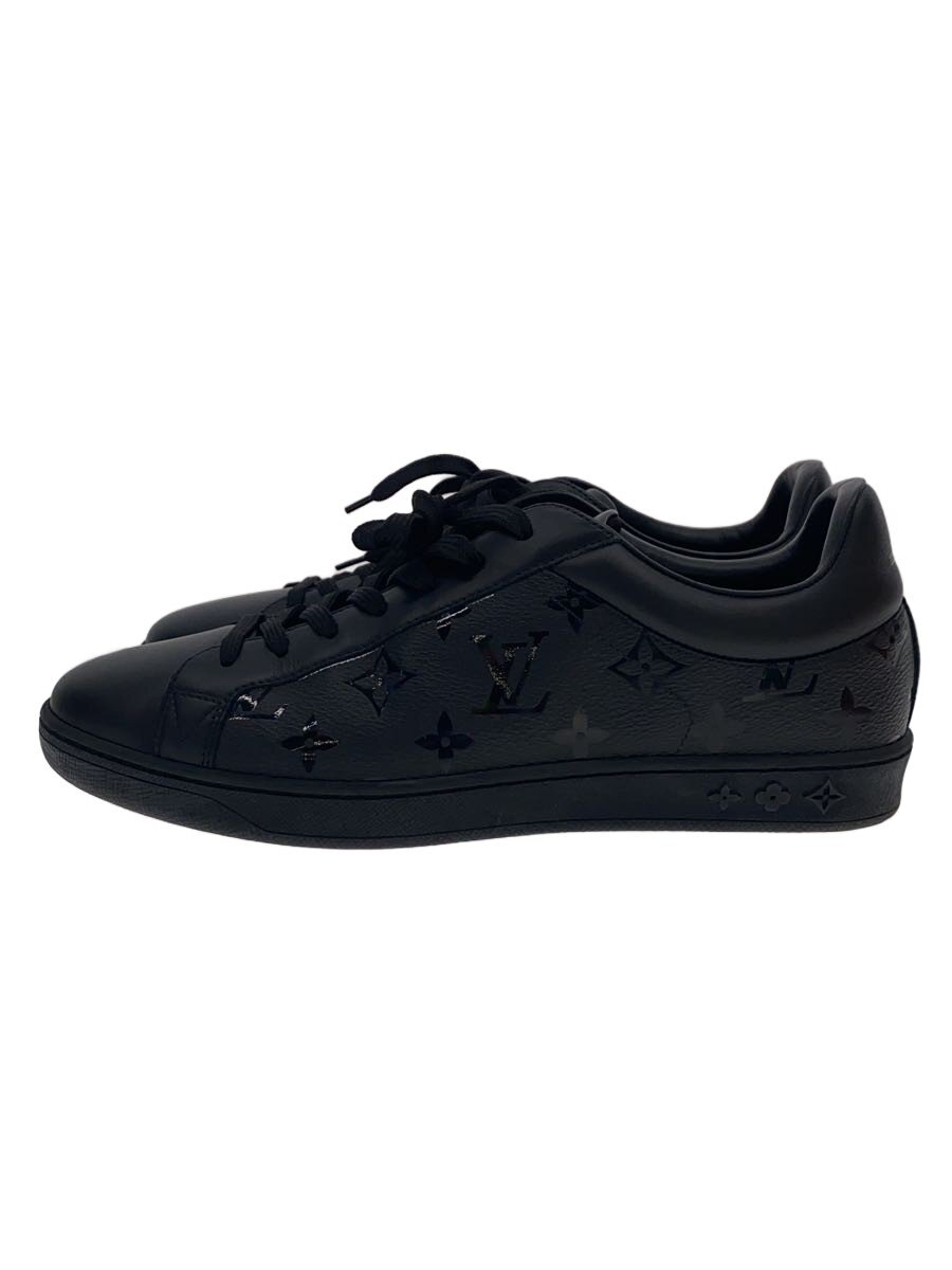 【中古】LOUIS VUITTON◆ローカットスニーカー/UK7/BLK/ルクセンブルク【シューズ】