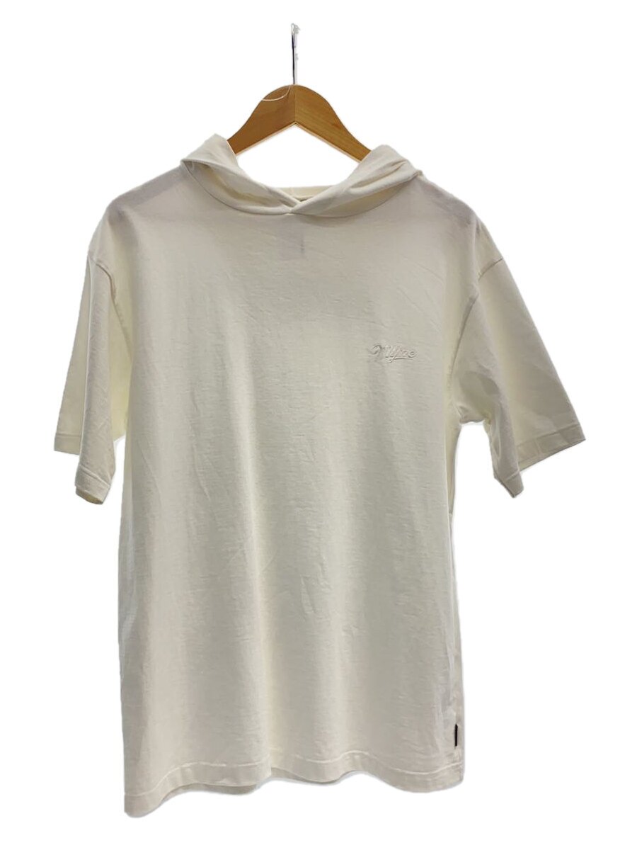 【中古】MYne MIHARA YASUHIRO◆SNATCHER HOODIE T-SHIRT/プルオーバー/S/綿織物/WHT/G03固定ディスク151【メンズウェア】
