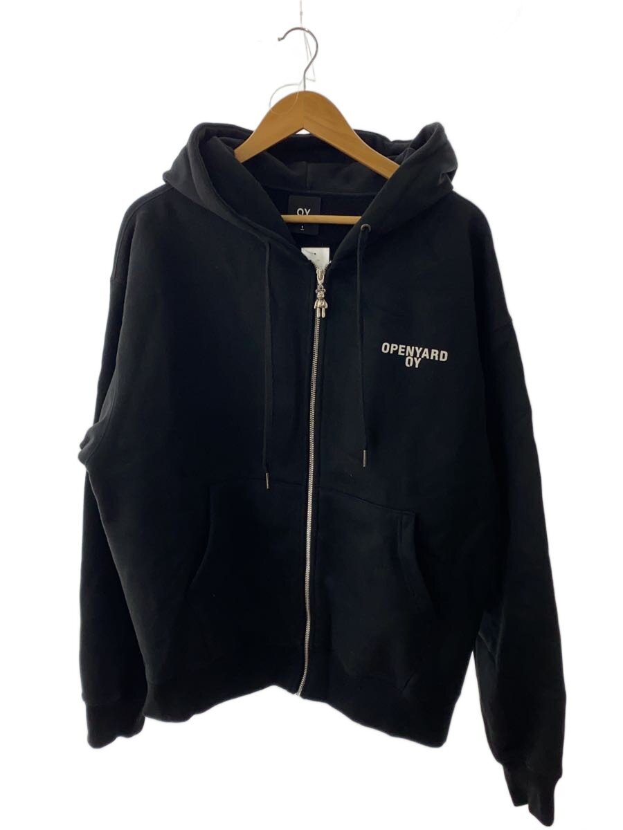 【中古】OY◆ジップパーカー/1/綿織物/BLK【メンズウェア】