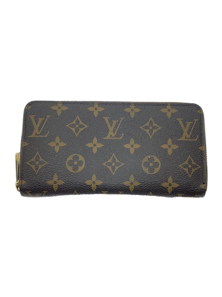 【中古】LOUIS VUITTON◆1)ジッピー・ウォレット_モノグラム・キャンバス_BRW/PVC/BRW/総柄/レディース【服飾雑貨他】