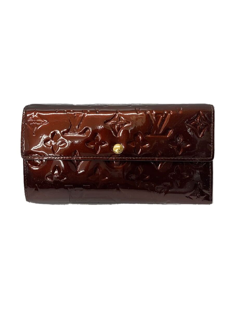 【中古】LOUIS VUITTON◆ポルト・フォイユ・サラ_モノグラム・ヴェルニ_BRD/エナメル/BRD/モノグラム/レディース【服飾雑貨他】