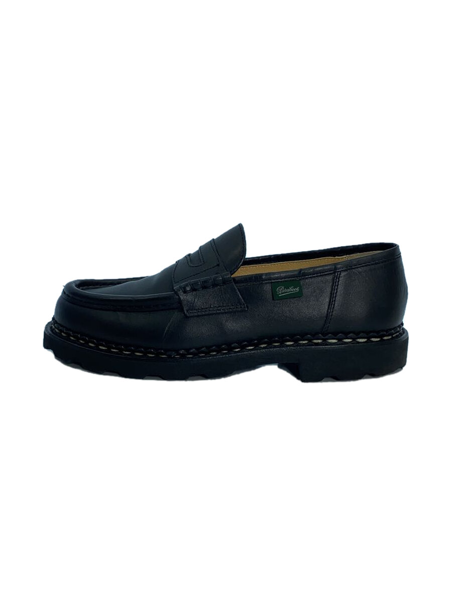 【中古】Paraboot◆REIMS LIS NOIR/大きさ6 1/2/置き目毛革/BLK/なめし革/98942【シューズ】