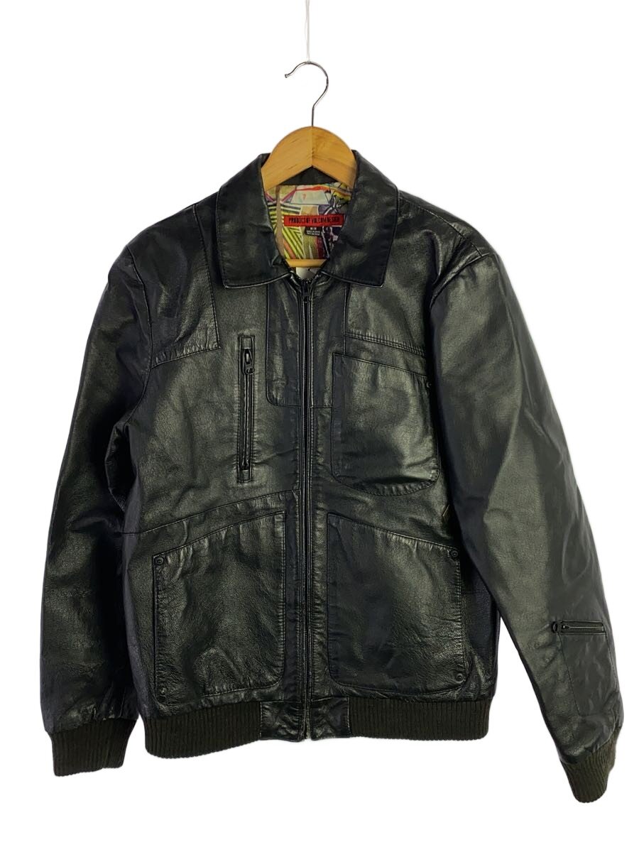 【中古】VOLCOM◆なめし革上衣・上衣/M/なめし革/BLK/無地/A164902//【メンズウェア】