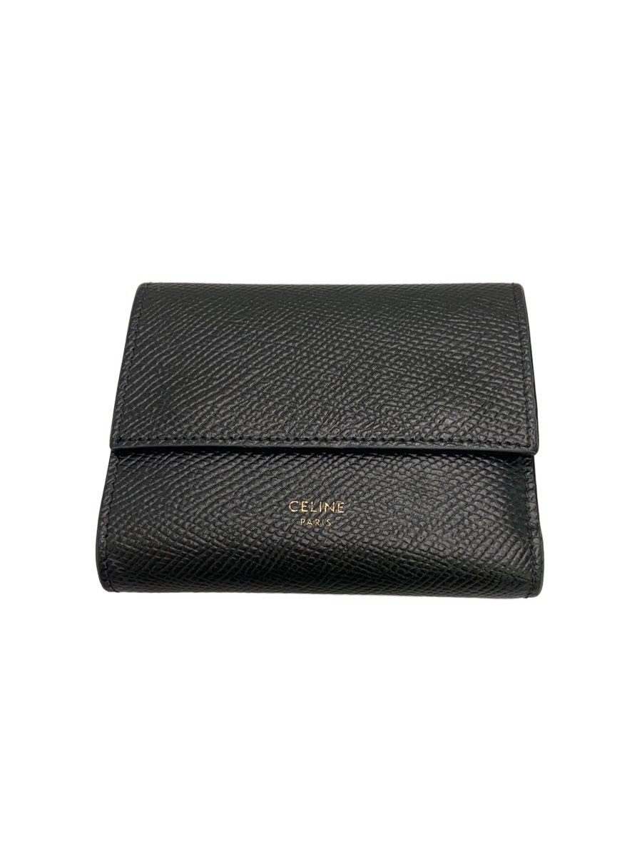 【中古】CELINE◆Small Trifold Wallet /3つ折り財布/レザー/BLK/無地/レディース【服飾雑貨他】｜2ｎｄ STREET 店