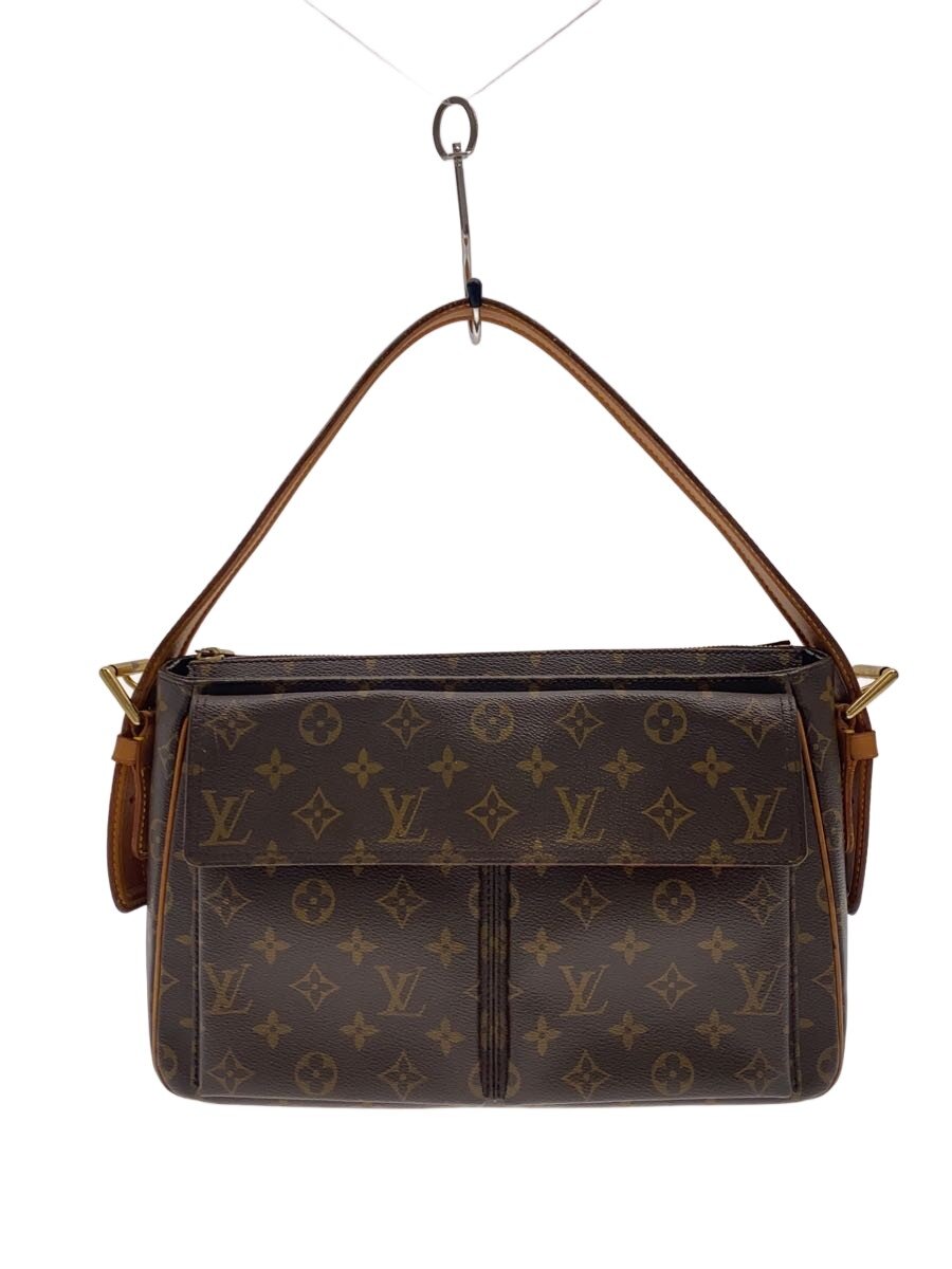 【中古】LOUIS VUITTON◆ヴィバ・シテGM_モノグラム・帆布/PVC/BRW【御徒面子】