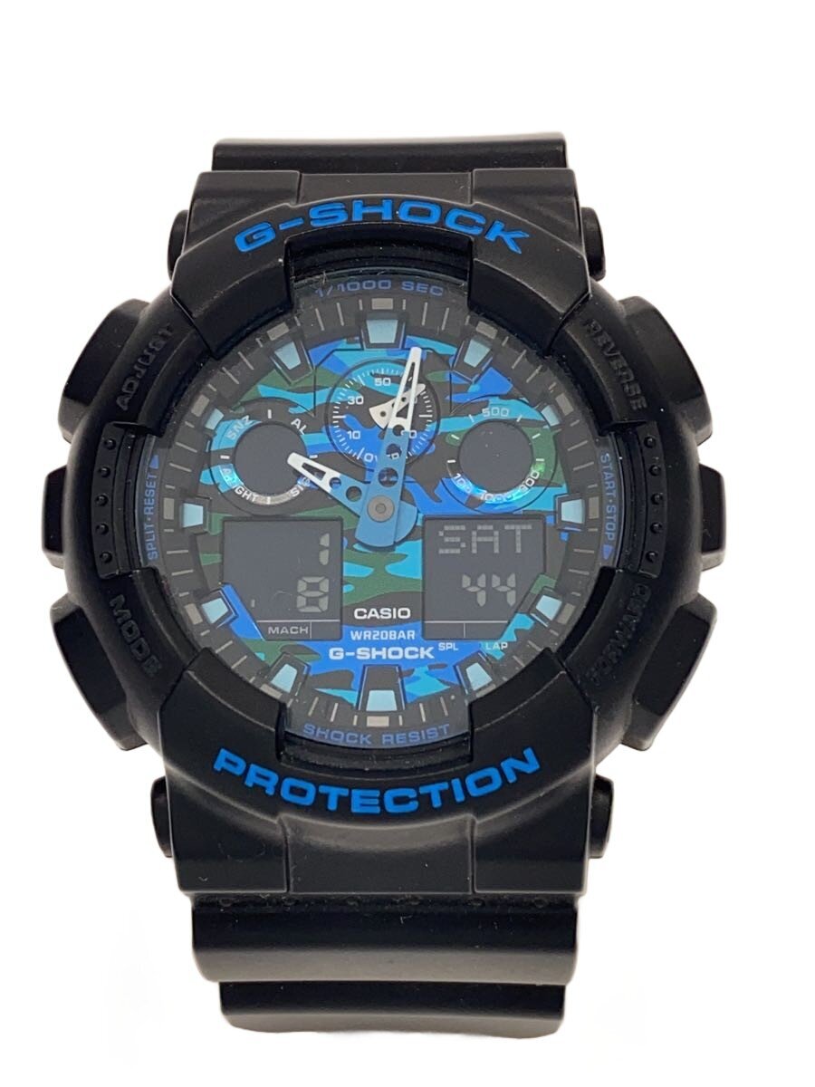 【中古】CASIO◆石英ウオッチ・G-SHOCK/デジアナ/BLK【服飾雑貨他】