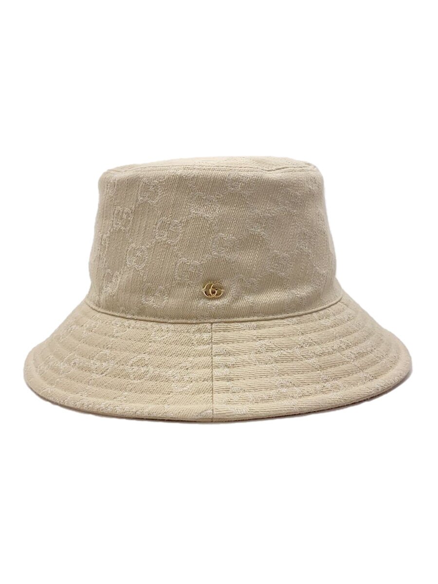 【中古】GUCCI◆かぶり笠/S/綿織物/IVO/レディース/780425 3HAZ6 9200【服飾雑貨他】