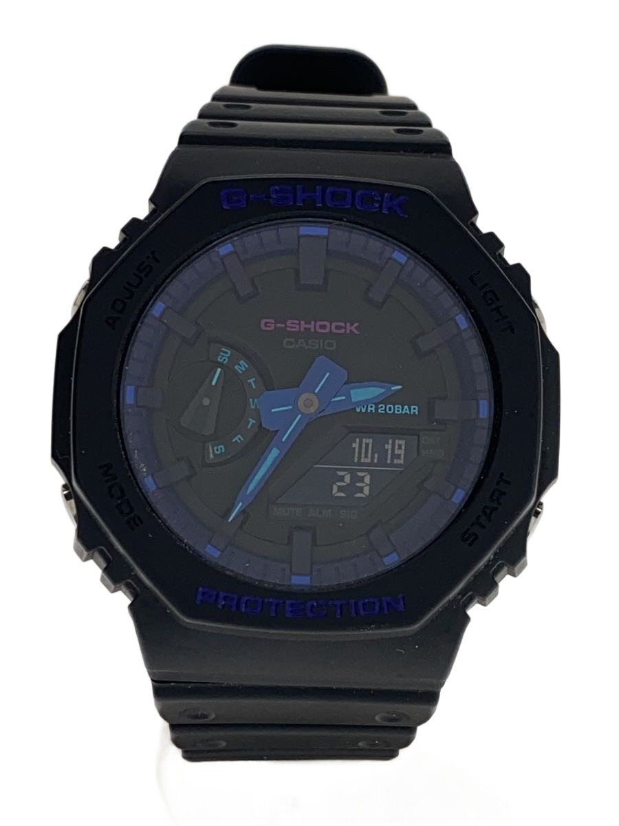 【中古】CASIO◆石英ウオッチ/デジタル/天然ゴム/BLK/BLK/GA-2100VB//【服飾雑貨他】