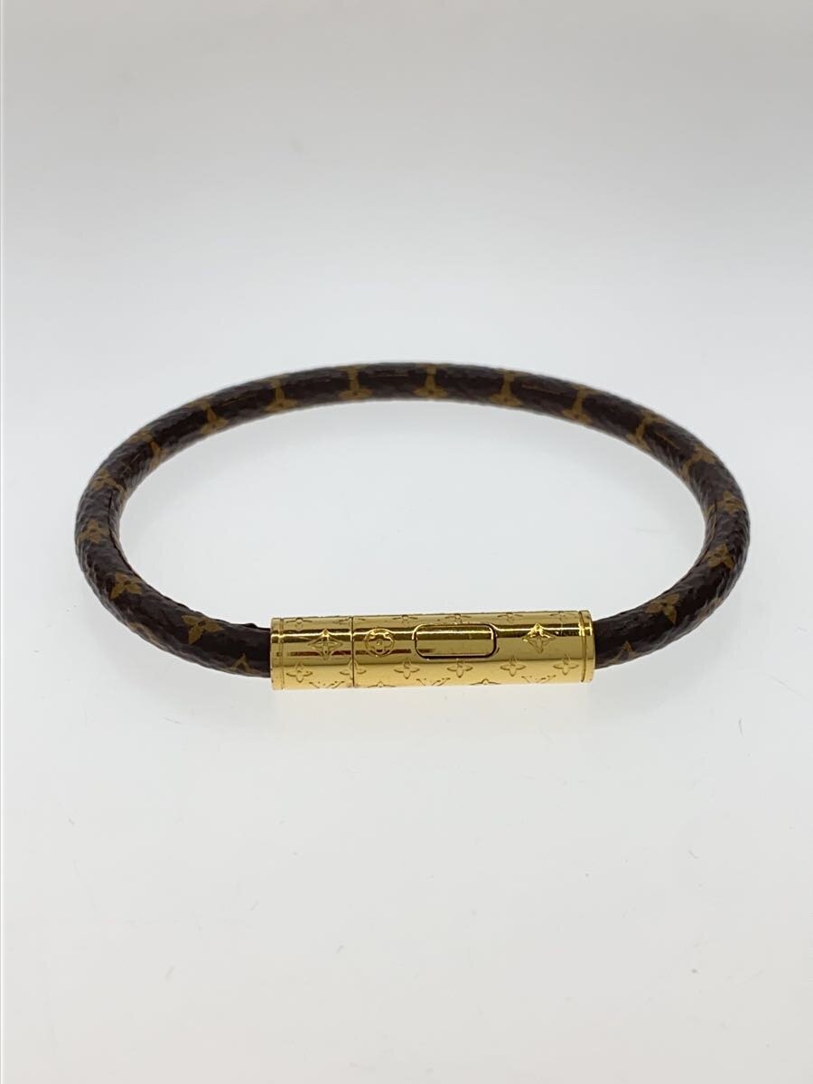 【中古】LOUIS VUITTON◆ブラスレ・LVコンフィデンシャル_モノグラム_BRW/帆布/BRW/レディース【服飾雑貨他】